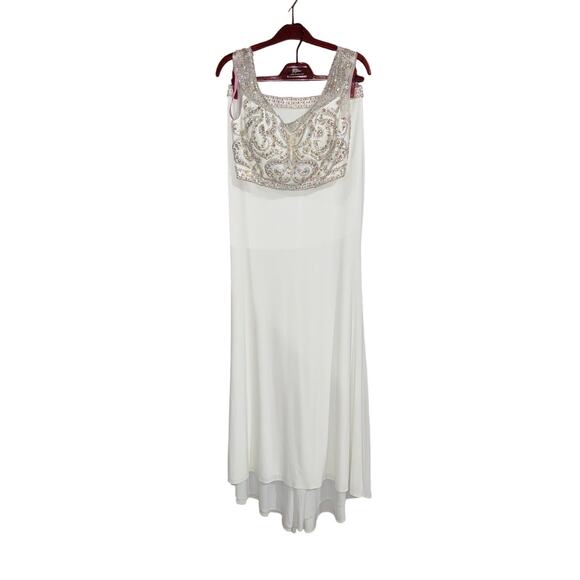 Blush by Alexa 11000 Flirty 2pc Prom Dress Gown White sparkly rhinestones size 6 - Picture 6 of 9